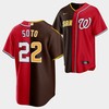 Juan Soto Split Edition Padres x Nationals Brown Red 22 Alternate Jersey - Robokeg
