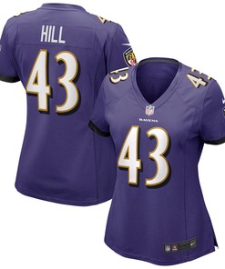 Justice Hill Baltimore Ravens Womens Game Jersey - Purple Nfl - Robokeg