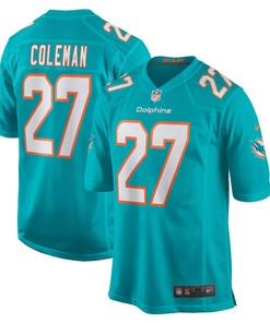 Justin Coleman Miami Dolphins Game Jersey - Aqua Nfl - Robokeg