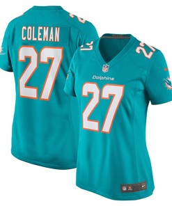 Justin Coleman Miami Dolphins Womens Game Jersey - Aqua Nfl - Robokeg