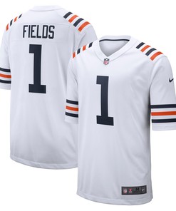 Justin Fields Chicago Bears 2021 Nfl Draft First Round Pick Alternate Classic Game Jersey - White - Robokeg