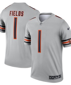 Justin Fields Chicago Bears Inverted Legend Jersey - Silver Nfl - Robokeg