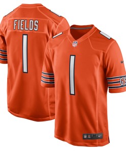 Justin Fields Chicago Bears Player Game Jersey Orange Nfl - Robokeg