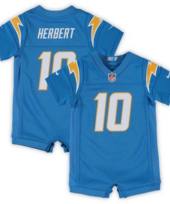 Justin Herbert Los Angeles Chargers Infant Game Romper Jersey - Powder Blue Nfl - Robokeg