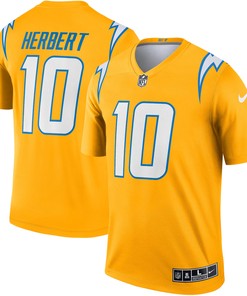 Justin Herbert Los Angeles Chargers Inverted Legend Jersey - Gold Nfl - Robokeg
