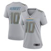 Justin Herbert Los Angeles Chargers Womens Atmosphere Fashion Game Jersey - Gray Nfl - Robokeg