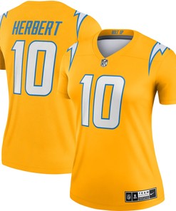 Justin Herbert Los Angeles Chargers Womens Inverted Legend Jersey - Gold Nfl - Robokeg