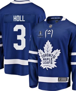 Justin Holl 3 Toronto Maple Leafs Stanley Cup 2023 Playoffs Patch Home Breakaway Men Jersey - Blue - Robokeg