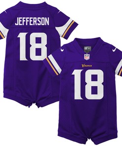 Justin Jefferson Minnesota Vikings Newborn & Infant Game Romper Jersey - Purple Nfl - Robokeg