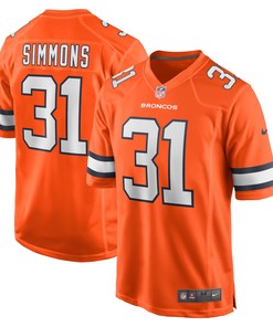 Justin Simmons Denver Broncos Alternate Game Jersey Orange Nfl - Robokeg