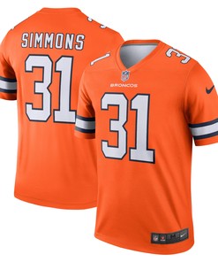 Justin Simmons Denver Broncos Alternate Legend Jersey - Orange Nfl - Robokeg