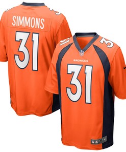 Justin Simmons Denver Broncos Game Jersey - Orange Nfl - Robokeg