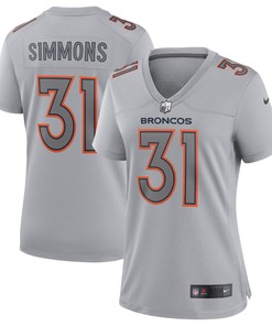 Justin Simmons Denver Broncos Womens Atmosphere Fashion Game Jersey - Gray Nfl - Robokeg