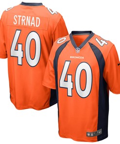 Justin Strnad Denver Broncos Game Jersey - Orange Nfl - Robokeg