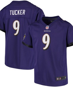 Justin Tucker Baltimore Ravens Nike Girls Youth Game Jersey - Purple - Robokeg
