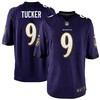 Justin Tucker Baltimore Ravens Youth Nike Team Color Game Jersey - Purple - Robokeg
