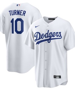 Justin Turner Los Angeles Dodgers Home Replica Player Name Jersey White Mlb - Robokeg