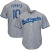 Justin Turner Los Angeles Dodgers Road Official Cool Base Player Jersey - Gray - Robokeg