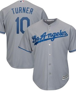Justin Turner Los Angeles Dodgers Road Official Cool Base Player Jersey - Gray - Robokeg