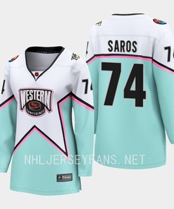 Juuse Saros 74 Nashville Predators 2023 All-Star Game Jersey White Equipment - Robokeg