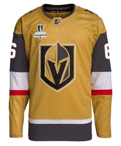 Kaedan Korczak 6 Vegas Golden Knights Stanley Cup 2023 Champions Patch Home Breakaway Men Jersey - Gold - Robokeg