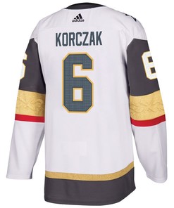 Kaedan Korczak 6 Vegas Golden Knights Stanley Cup 2023 Final Patch Away Breakaway Men Jersey - White - Robokeg