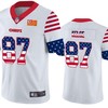 Kansas City Chiefs 87 White Throwback Flag Jersey - Robokeg