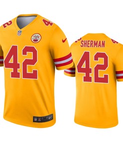 Kansas City Chiefs Anthony Sherman Gold Inverted Legend Jersey - Robokeg