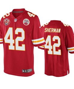 Kansas City Chiefs Anthony Sherman Red 60th Anniversary Game Jersey - Robokeg