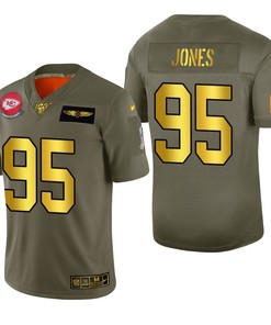 Kansas City Chiefs Chris Jones 2019 Salute To Service Nfl 100 Mens Jersey Metallic - Robokeg