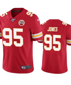 Kansas City Chiefs Chris Jones Red 100th Season Vapor Limited Jersey - Robokeg