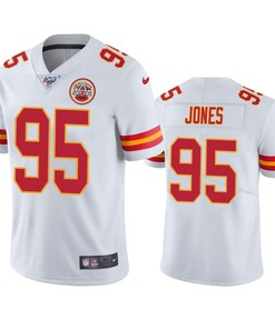 Kansas City Chiefs Chris Jones White 100th Season Vapor Limited Jersey - Robokeg