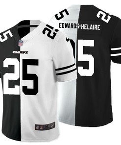 Kansas City Chiefs Clyde Brandedwards Helaire #25 Nfl 2020 Black And White Jersey - Robokeg