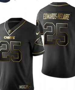 Kansas City Chiefs Clyde Brandedwards Helaire #25 Nfl 2020 Black Jersey - Robokeg