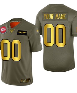 Kansas City Chiefs Custom 2019 Salute To Service Nfl 100 Mens Jersey Metallic - Robokeg