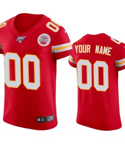 Kansas City Chiefs Custom Red 100th Season Vapor Elite Jersey - Robokeg
