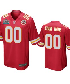 Kansas City Chiefs Custom Red Super Bowl Liv Game Jersey - Robokeg