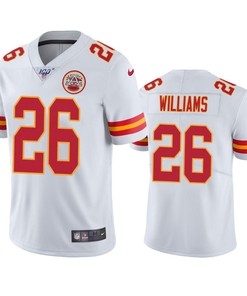 Kansas City Chiefs Damien Williams White 100th Season Vapor Limited Jersey - Robokeg