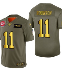 Kansas City Chiefs Demarcus Robinson 2019 Salute To Service Nfl 100 Mens Jersey Metallic - Robokeg