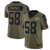 Kansas City Chiefs Derrick Thomas 58 Nfl Olive 2021 Salute To Service Limited Player Men Jersey For Chiefs Fans - Robokeg