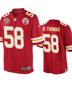 Kansas City Chiefs Derrick Thomas Red 60th Anniversary Game Jersey - Robokeg