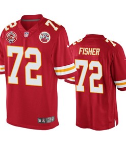 Kansas City Chiefs Eric Fisher Red 60th Anniversary Game Jersey - Robokeg