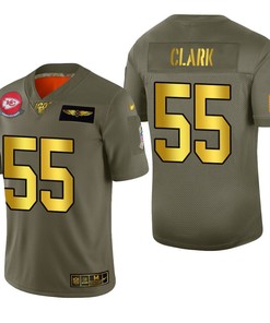 Kansas City Chiefs Frank Clark 2019 Salute To Service Nfl 100 Mens Jersey Metallic - Robokeg