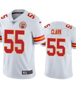 Kansas City Chiefs Frank Clark White 100th Season Vapor Limited Jersey - Robokeg