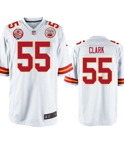 Kansas City Chiefs Frank Clark White 60th Anniversary Game Jersey - Robokeg