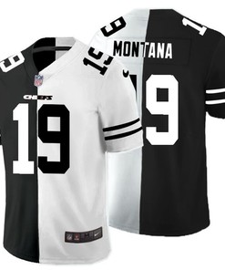 Kansas City Chiefs Joe Montana #19 Nfl 2020 Black And White Jersey - Robokeg