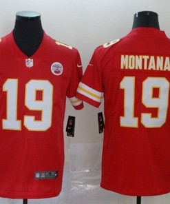 Kansas City Chiefs Joe Montana #19 Nfl 2020 Red Orange Jersey - Robokeg