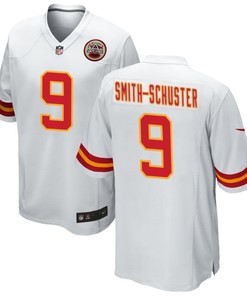 Kansas City Chiefs Juju Smith-schuster 9 Nfl White Game Jersey Gift For Chiefs Fans - Robokeg