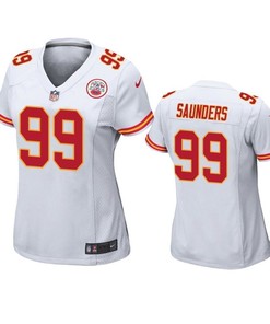 Kansas City Chiefs Khalen Saunders 2019 Nfl Draft White Game Womens Jersey - Robokeg