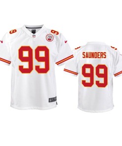 Kansas City Chiefs Khalen Saunders 2019 Nfl Draft White Game Youth Jersey - Robokeg